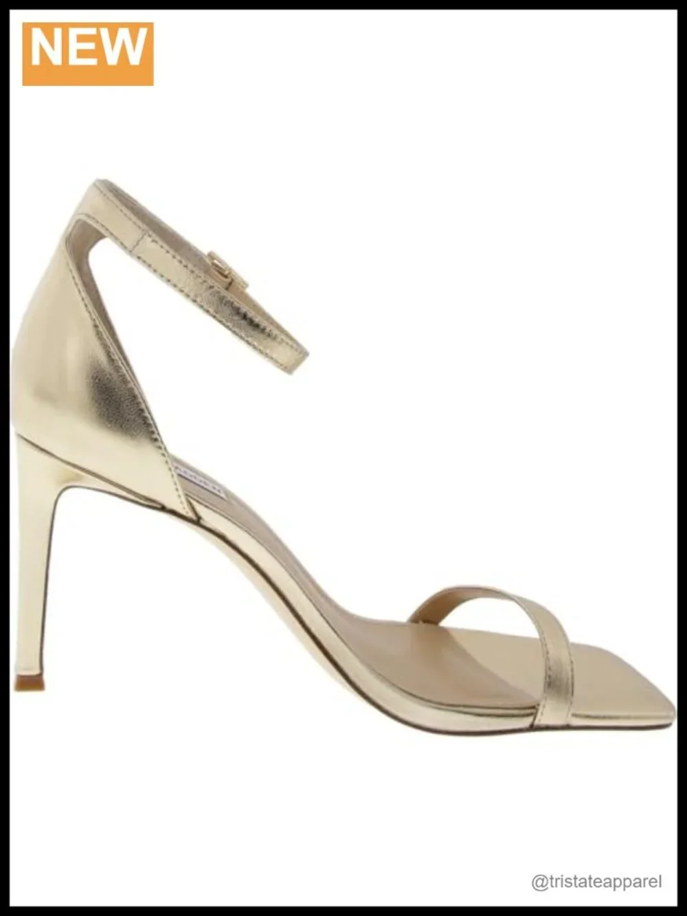 Steve Madden Piked Platform Stiletto Heel Square Toe Ankle Strap Sandal